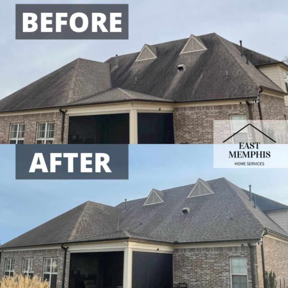 Millington roof and fence soft wash and patio pressure cleaning